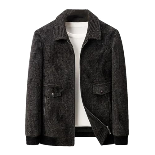 Disimlarl Men Thicken Keep Warm Business Jackets Solid Casual Zipper Coats Social Solid Pocket Jacket