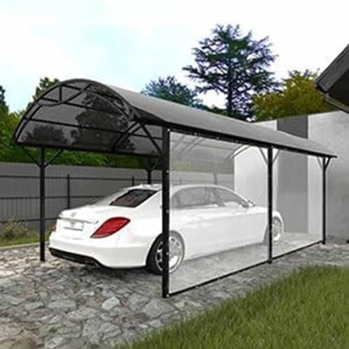 Lona transparente de 0.12 mm resistente intemperie cortina impermeable PE con ojales 6