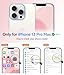 FNTCASE for iPhone 13 Pro Max Case: [Compatible with Magsafe] Translucent Matte Magnetic Cases [Full Camera Protection] Military Grade Shockproof Protective Phone Cover - Light Pink