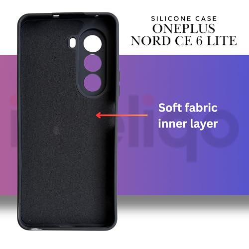 Image of Silicone Case Compatible with OnePlus Nord CE 6 Lite | Soft Protective Back Cover with Fabric Inner Layer & Precise Cutouts + Free Cable Protector