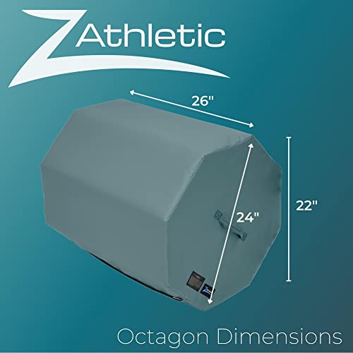 Z Athletic Octagon Mat for Gymnastics, Tumbling, and Cheerleading, Teal