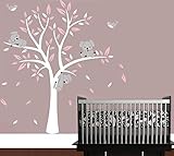 arbol pared infantil 🐨 FÁCIL DE APLICAR-Hemos numerado todas las partes de esta calcomanía de árbol, es fácil ponerlas en la pared en función de los números