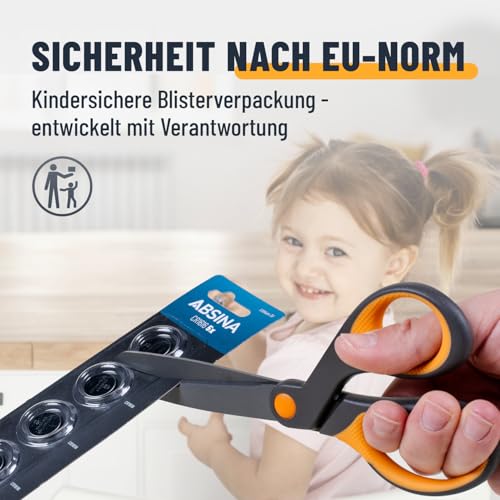 ABSINA 5X CR1616 3V Lithium Knopfzelle - Batterie CR 1616 auslaufsicher & Lange Haltbarkeit - CR1616 Batterie 5