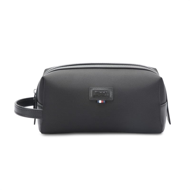 Unisex Rumford Tolietry Travel Kit Bag - Black | High Quality Textured Fabric & Pu Grab Handle | 4L Capacity | Cosematic Bag-image-41