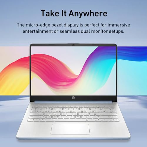 Image of HP 14 inch Student Laptop, Intel N150 (Up to 3.6GHz) Processor, 14-inch Micro-Edge Display, Blue, Wi-Fi 6, Webcam, SD Card Reader, Windows 11 Home, Bundle with PCO Cooler (Blue, 4GB RAM | 128GB eMMC)