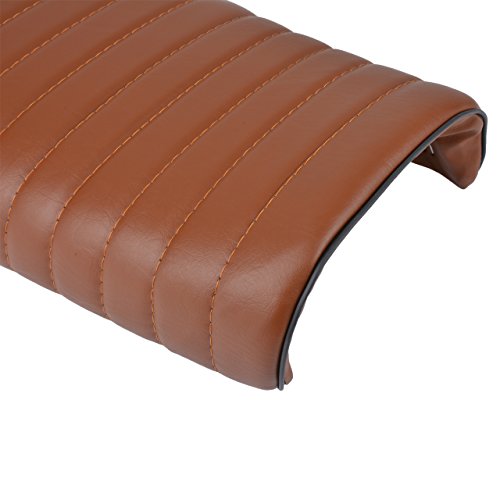 KATUR Universal Motorcycle Cafe Racer Seat Flat Vintage Seat Cushion Saddle for Honda CB125S CB550 CL350 450 CB CL Retro Cafe Racer Brown