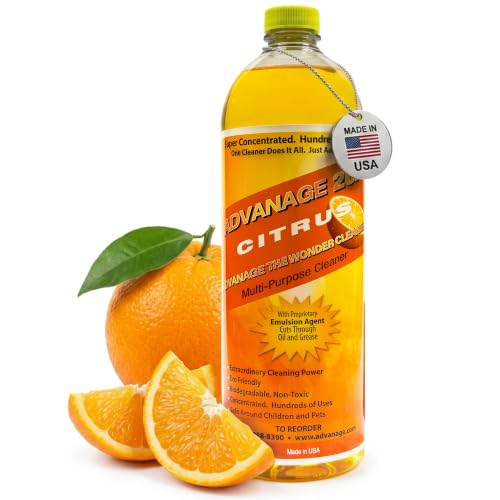 Advanage 20X All Purpose Cleaner Concentrate – The Wonder Cleaner 32 fl oz Citrus Cleaning Supplies for Bathroom Cleaner, Floor Cleaner, Multipurpose Cleaner | Made in USA Multisurface Cleaner