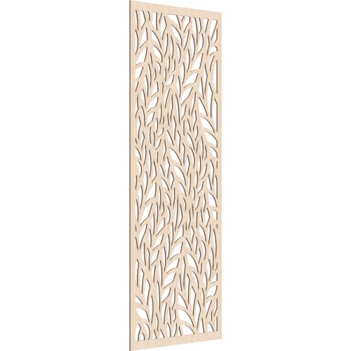 Image of 33 3 /8 inchW x 84 3 /8 inchH x 1 /4 inchT Ortonville Decorative Fretwork Wood Wall Panels, Red Oak