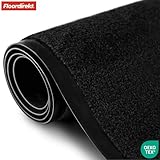 Floordirekt Schmutzfangmatte Rhine - waschbare & leistungsstarke Fußmatte - Sauberlaufmatte mit Rutschfester Rückseite - Türmatte für den Eingangsbereich (Schwarz, 60 cm x 90 cm)
