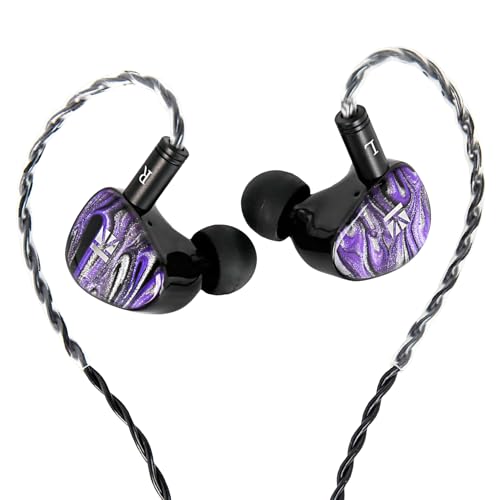 KBEAR KB03 有線イヤホン イヤモニ ゲーミンクイヤホン 1DD +1BA +1振動 ハイブリッドドライバー ハイファイイヤホン FK高周波BA/振動伝導型骨伝導/ベリリウムメッキ振動板ダイナミック/繊細な星空樹脂筐体/アップグレードした骨伝導振動