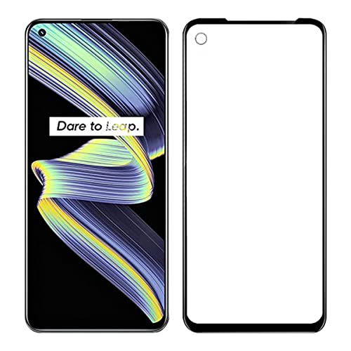 Image of eZell Tempered Glass (Curved) compatible for Realme GT, Sensitive touch, Edge to Edge Coverage Full Screen protector with Dry & Wet Wipes