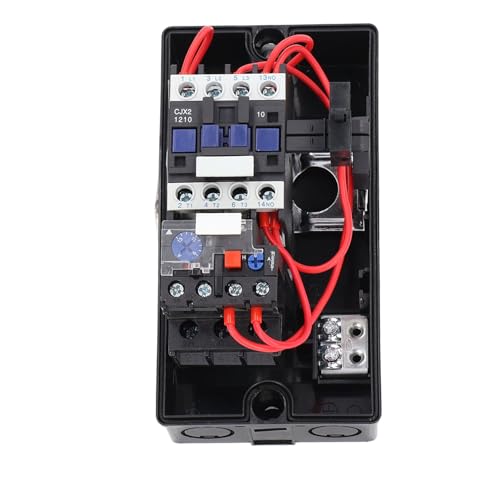 Fockety Magnetic Electric Motor Starter, 2.2KW Single Phase 220/230V 4KW 9‑13A IP55 Electric Motor Switch Motor Starter Overload