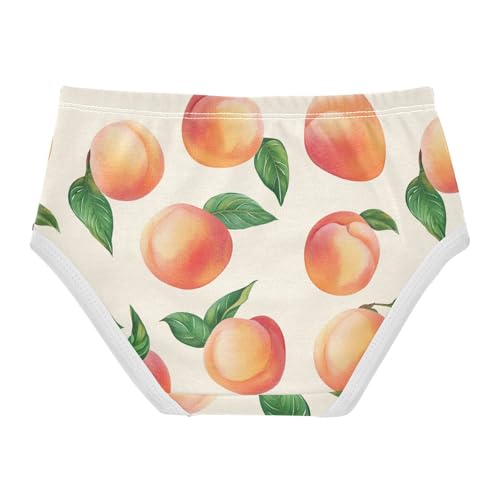 Wusikd Peaches Fruits Girls' Underwear Cotton Girls Briefs Soft Toddler Underwear 2T2