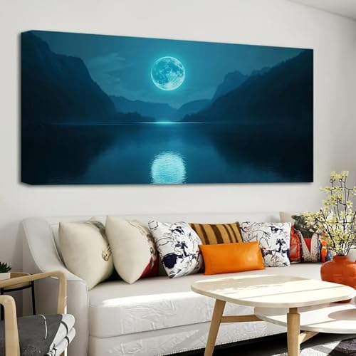 Grande toile murale paysage lunaire impression d'art de luxe
