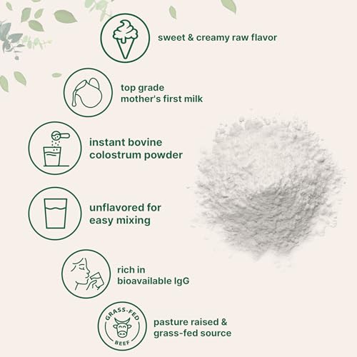 Image of Micro Ingredients Bovine Colostrum Powder, 8 oz | Grass-Fed, Freeze-Dried | Natural IgG & IgA | Supports Immune & Gut Health | Non-GMO, Gluten-Free, Unflavored (Pack of 2)