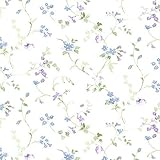Manhattan Comfort NWPR33823 Everett Vinyl Painted Floral Trail Wallpaper, Green