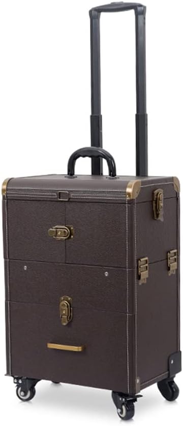 Large Capacity Trolley Toolbox Beauty Nail Tattoo Art Box Roller Professional Makeup