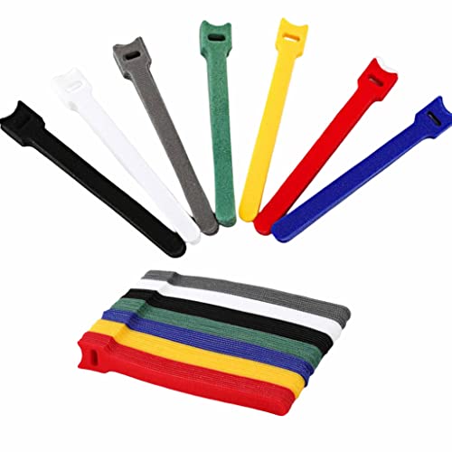 Fascette Cavi ,Fascette Riutilizzabili Colorate in 7 Colori,Fermacavi per Cavi e Gestione dei Cavi in Ufficio Domestico Tablet PC TV Electronics (70 Pezzi,150 X 12 mm)