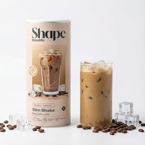 SHAPE REPUBLIC Slim Shake Iced Caffè Latte - Abnehm Shake - Unwiderstehlich lecker & reich an Ballaststoffen - der ideale Diät Drink zum Abnehmen