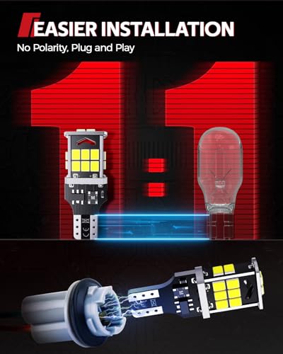 Image of Torchbeam 921 led Bulb Reverse Lights 500% Brighter 912 T15 LED White CAN-BUS for 922 906 W16W 912 921 Bulbs Replacement Reverse Light Bulb Backup Brake Lights for Car Trunk, Super Bright, Pack of 2