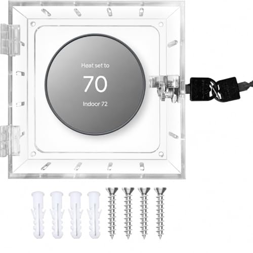 Thermostat Lock Box with Key Thermostat Cover Universal Thermostat Lock