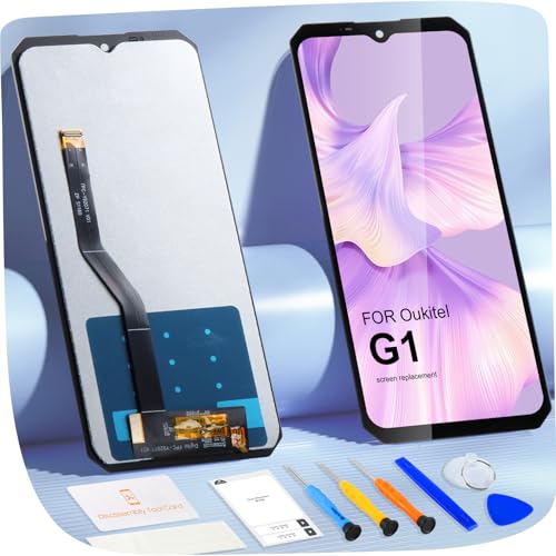 ARSSLY LCD Display for Oukitel G1 LCD Screen for Oukitel G1 Replacement Touch Screen Digitizer Full Assembly with Repair Kit, Black without Frame