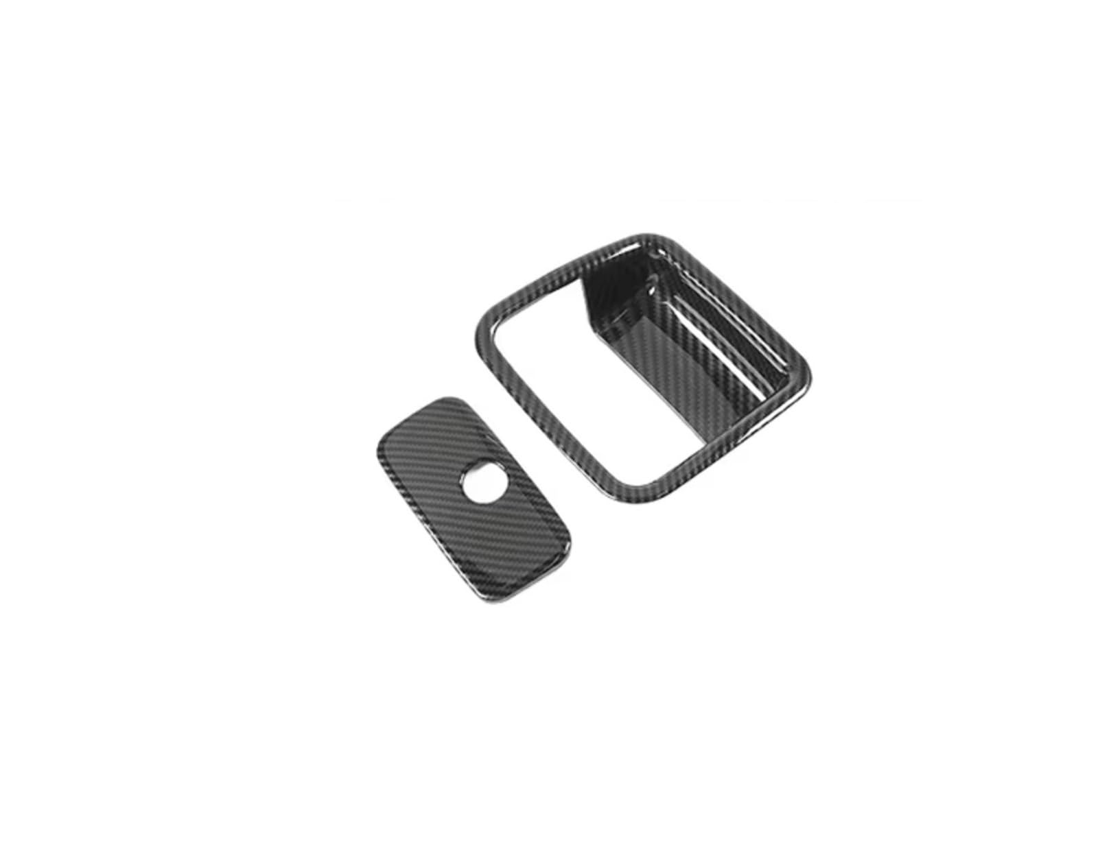Car Interior Moulding Trim for Jeep for Wrangler JL 2018 Up Interior Accessories Carbon Fiber Car Central Dashboard Panel Cover Trim Stickers Decoration(Co-Pilot Handle B)