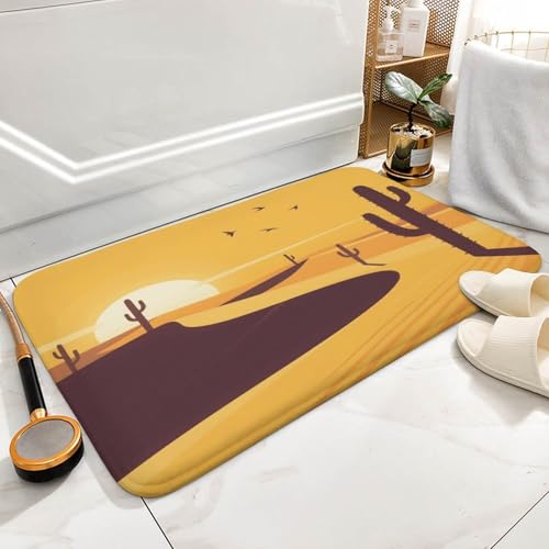 Alfombras de baño absorbentes para ducha con estampado de atardecer 6
