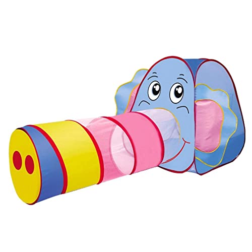 UJEAVETTE® Cartoon Elephant Tunnel Toy Pop Up Play Tent Tube Gift for Kids Crawl Tunnel