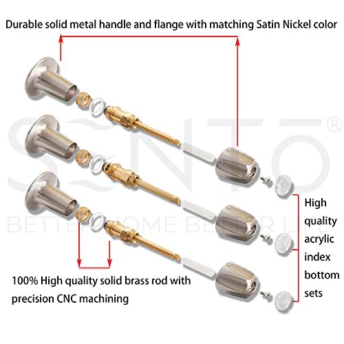 Sento Bathtub And Shower 3 Handle Tub Trim Set For Price Pfister Faucets Bathtub Shower, Easy Installation, Heavy Duty Metal, Satin Nickel #TOP1