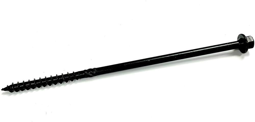 Big Timber BL177-25 #17 x 7 in. Hex Head Black Log Screws (25-Pack)