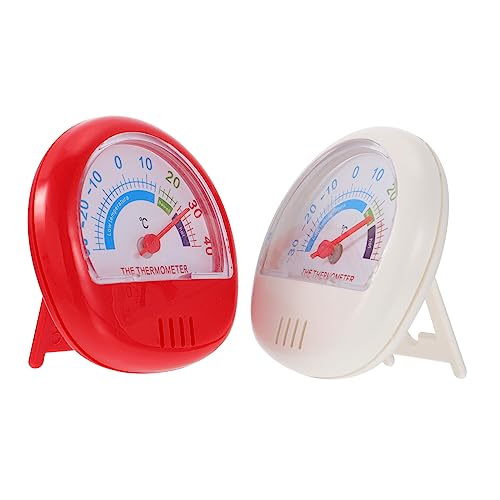 VINTORKY Thermomètre De Réfrigérateur En Plastique Lot De 2 Blanc Et Rouge Mesure Précise Pour Réfrigérateur Et Congélateur Outil De Mesure Portable Maison Cuisine