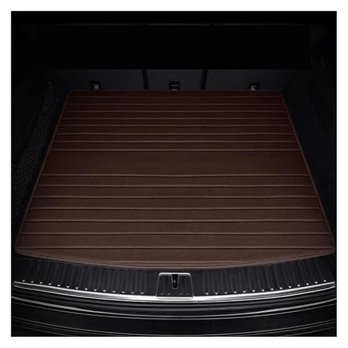 Tapis de coffre Peugeot 408 en cuir luxe sur mesure pour protection habitacle marron coffee