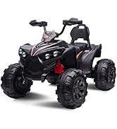 OTTARO Kids ATV 4 Wheeler for Big Girls, Large Electric Four Wheeler Quad Car for Kids, w/Wide Se...