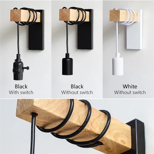 Aplique de pared para iluminar el comedor sin ocupar espacio lámpara retro negra 5