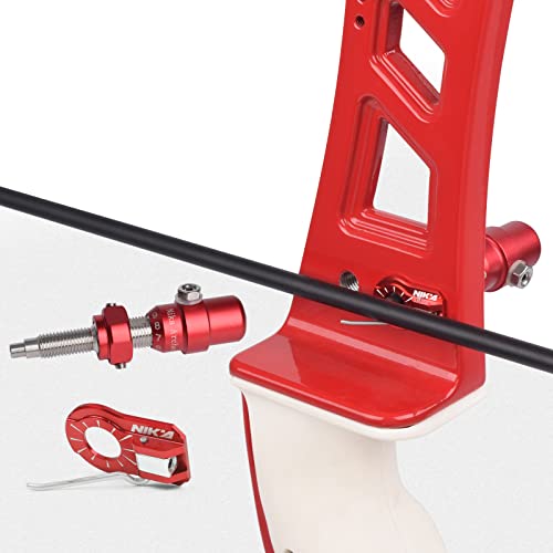 ELONG OUTDOOR Aluminium Archery Cushion Plunger + Magnetic Ambidextrous Arrow Rest Set- Recurve Bows Screw-in Pressure Button Metal Magnetic Rest for Right or Left Hand with Installation Tool