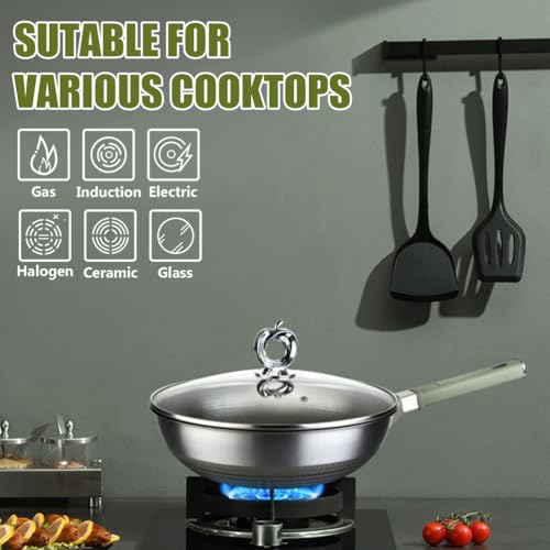 Wok antiadherente de titanio 32 cm miniatura 5