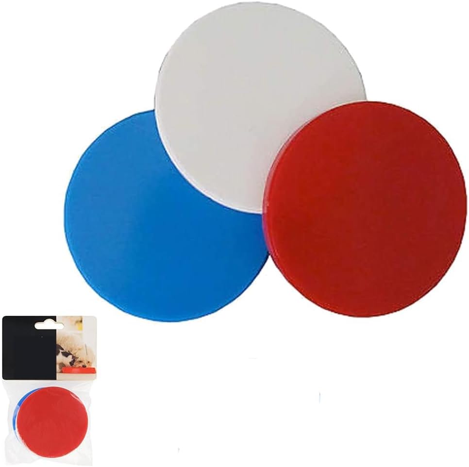 Set of 3 Tin Can Covers Assorted Colour Can Covers for Cat Dog Food
