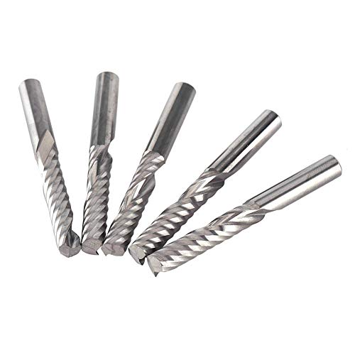 Fresa de Carburo de Tungsteno Molino de Extremo Flauta única CNC Fresado Bits 6mm x 32mm 5Pcs Cover