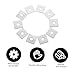 Holibanna 40pcs Square Washers Heavy Duty Flat Washers for Automotive and Industrial Use Plate Fasteners for Home Repairs