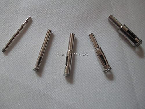 Brocas de diamante recubiertas, 4 mm - 12 mm, juego de 5 piezas, para perforar vidrio miniatura 2