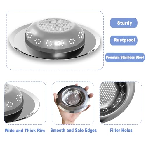Colador de Cocina de Acero Inoxidable 2 unidades 4.5 pulgadas miniatura 4