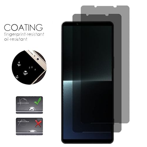 Viesup [2 Pack Anti-Spy Anti-Scratch 9H-Hardness Easy To Install Privacy Protective Glass Screen Protector For Sony Xperia 1 V 2023 thumb #4