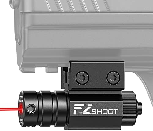 EZshoot Compact Tactical Red Laser Sights with Picatinny Rail Mount for 11mm/21mm Rail-Easy Dual-Purpose
