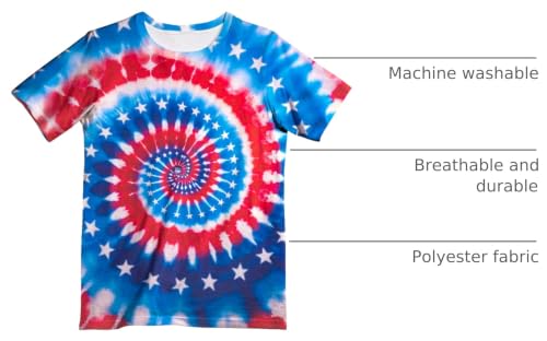 Image of Kids Neon Tie Dye Shirt for Boys Girls Tie-Dye T-Shirt Hippes Tshirt Senior Children Tee Size 6-16 Years Age