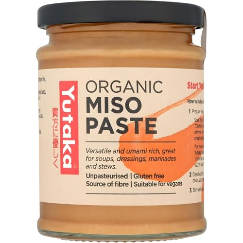 Yutaka Organic Miso Paste 300g Authentic Japanese Soybean & Rice Miso | Unpasteurised Organic | Gluten Free Vegan Cooking Paste