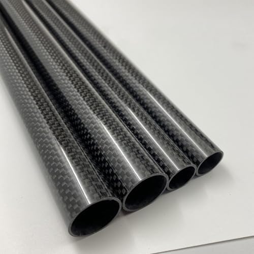 High Strength Carbon Fiber Tube 600mm, 3K Roll Wrapped, OD 8mm-30mm, Glossy Plain Weave, Perfect for Drones, RC Models & DIY Projects - Lightweight & Durable