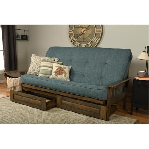 Kodiaktucsonqueenfutonframewithstoragedrawerswoodfutonsetwithmattressincludedinaquabluecolor Urban Country Home Decor Kodiak tucson queen futon frame with storage drawers wood futon set with mattress included in aqua blue color urban country home decor