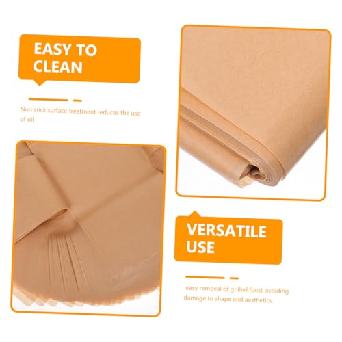 Papel para hornear OUNONA con 100 hojas de silicona antiadherente resistente al calor 4