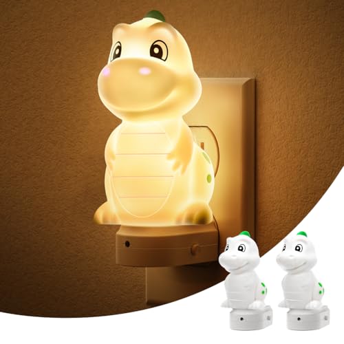 L LOHAS LED L LOHAS LED Plug in Night Light, Kids, 2-Pack 3D Cute Dinosaur Night Lights